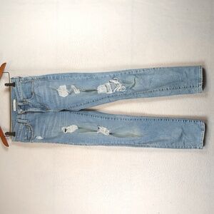 Levi's 724 High Rise Distressed Stretch‎ Skinny Jeans 25